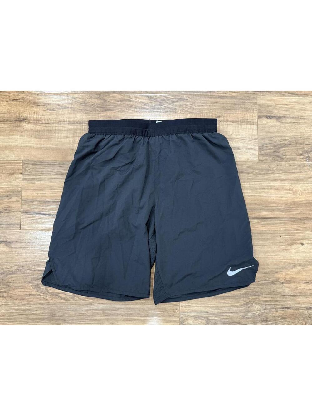 Nike Dri-FIT Flex Stride Running Shorts Mens Medium Black Reflective Zip Pocket
